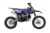 Motocicleta cross pe benzina Immortal Blue, cu ardere interna de 110cm3 racit cu aer si actionat pe lant, pornire e-start, cu cilindru in 4 timpi, frane cu disc hidraulic, suspensii, pana la 60 kmh