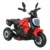 Motocicleta electrica pentru copii Fast Tourist 83x35x63 cm rosu 18W cu lumini, scaun piele si panou audio