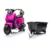 Motocicleta electrica pentru copii Nichiduta SafeRider 95 Rose Red,remorca detasabila,roti ajutatoare,motor 35w,acumulator 6V7Ah,far cu lumini LED,roti rezistente,manere ergonomice,muzica,pornire la buton