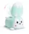 Olita 2 in 1 cu adaptor moale Little Mom Squirrel Green cu manere, spatar, vas colector detasabil