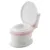 Olita copii Little Mom Pink, design realist tip minitoaleta, cu adaptor moale detasabil, capac rabatabil cu functie de spatar, vas colector detasabil si suport pentru servetele, dimensiune 43 x 28 x 36.5 cm