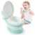 Olita educationala pentru copii Little Mom Simulation Potty Green, design realist ergonomic, colac moale PVC, vas colector detasabil, dimensiune 44 x 30 x 36 cm