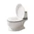 Olita muzicala copii Little Mom Grey, model educativ, design realist tip minitoaleta, adaptor moale din spuma PU, capac rabatabil, vas colector detasabil, suport pentru hartie igienica, dimensiune 39 x 27 x 32 cm