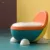 Olita pentru copii Little Mom Chair Potty Orange, cu colac moale din PU, vas colector detasabil, cu spatar ergonomic si picioruse antiderapante, dimensiune 30 x 36 x 30 cm