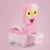 Olita pentru copii Little Mom Smiling Cat Pink, cu colac din PVC, cu compartiment de colectare detasabil, manere de sustinere, spatar ergonomic, protectie antistropire, margini rotunjite, 50 x 38 x 31 cm