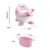 Olita pentru copii Little Mom, cu picioruse inaltatoare antiderapante, cu manere de sustinere , vas colector detasabil, dimensiune 29 x 35 x 34 cm, Bear Potty Pink