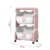 Organizator pentru copii Little Mom Piggy Blue cu 2 nivele, echipat cu 2 cutii deschise, prevazut cu roti, dimensiuni 63x40x27 cm