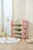 Organizator pentru copii Nichiduta Garden Pink Bear, cu rafturi deschise, pe 4 nivele, include 8 cutii mici si 4 cutii mari, dimensiune 33 x 86 x 85 cm