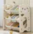Organizator pentru copii Nichiduta Garden White Bear, cu rafturi deschise, pe 3 nivele, include 5 cutii mici si 2 cutii mari, dimensiune 66 x 33 x 66 cm