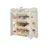 Organizator pentru copii Nichiduta Garden White Bear, cu rafturi deschise, pe 4 nivele, include 8 cutii mici si 4 cutii mari, dimensiune 33 x 86 x 85 cm