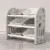 Organizator pentru jucarii Nichiduta Garden Butterfly Grey, cu 3 nivele si 6 cutii depozitare, margini rotunjite, 77x66x32 cm