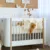 Organizator suspendat din muselina pentru pat, 60 x 30 cm, Little Amy, Golden dots crem