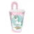 Pahar cu pai si capac, Stor, Unicorn, 430 ml