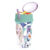 Pahar cu pai si compartiment superior, Stor, Frozen, 400 ml