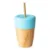Pahar din bambus mare 240 ml albastru eco rascals