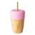 Pahar din bambus mare 240 ml roz eco rascals
