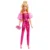 Papusa Barbie Deluxe Style cu tinuta roz cu efect metalic si par blond