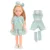 Papusa cu tinuta de schimb, Little Milly, Turcoaz, 33 cm