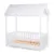 Pat Casuta Childhome cu protectii laterale 70×140 cm lemn alb
