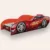 Pat pentru copii masina Fulger McQueen Rosu, cu saltea, 2-12 ani, 160×80 cm