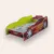 Pat pentru copii masina Turbo Speed 95 Galben, 2-8 ani, 140×70 cm
