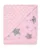 Paturica cu doua fete Minky si bumbac 80×90 cm Pink Stars