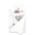 Paturica de infasat Qmini cu fermoar 72×45 cm din catifea matlasata White