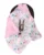 Paturica de infasat cu urechiuse pentru scaun auto 80×80 cm Pink Bear