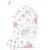 Paturica de infasat multifunctionala standard cu volan 75×75 cm din bumbac design pink balerina MimiNu