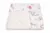 Paturica din bumbac model flori de bumbac si plus minky crem 80×80 cm