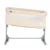 Patut Co-Sleeper Moni Mystery Beige 93x69x72-84 cm multifunctional cu laterala culisanta,Functie leganare,Pozitie anti-reflux, 5 Pozitii de reglare a inaltimii,Saltea si geanta transport incluse