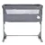 Patut Co-Sleeper Moni Mystery Grey 93x69x72-84 cm multifunctional cu laterala culisanta,Functie leganare,Pozitie anti-reflux, 5 Pozitii de reglare a inaltimii,Saltea si geanta transport incluse