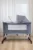 Patut Co-sleeper multifunctional 4 in 1 AppeKids Dreamy Grey cu inclinare antireflux, functie de leganare manuala, 5 niveluri de reglare a inaltimii, accesorii incluse