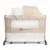 Patut Co-sleeper multifunctional 4 in 1 AppeKids Dreamy Sand cu inclinare antireflux, functie de leganare manuala, 5 niveluri de reglare a inaltimii, accesorii incluse