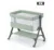 Patut Sempreconte Air Mint, co-sleeper 2 in 1, cu laterala culisanta, setare unghiulara, roti, geanta voiaj, reglabil in 8 pozitii pe inaltime