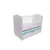 Patut Vessanti Como balansoar culisant alb cu albastru + saltea cocos confort 120 x 60 x 12 cm