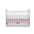 Patut Vessanti Como balansoar culisant alb cu roz + saltea cocos confort 120 x 60 x 12 cm