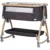 Patut co-sleeper Chipolino Charisma Charcoal Wood cu laterala culisanta si functie de leagan