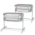Patut co sleeper Kinderkraft neste up full light grey