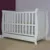 Patut copii din lemn Mira 120×60 cm alb cu sertar