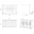 Patut copii din lemn Paula 120×60 alb cu sertar