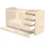 Patut copii transformabil din lemn cu 4 sertare Hubners Eva Kombi 120×60 cm natur