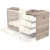 Patut copii transformabil din lemn cu 4 sertare Hubners Sofia Kombi 120×60 cm crem nisip