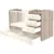 Patut copii transformabil din lemn cu 5 sertare Hubners Sofia Maxi Kombi 120×70 cm crem nisip