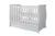 Patut din lemn 120×60 cm cu laterala detasabila ,sertar si margine din silicon pentru protectie dintisori Mini Sleight White