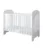 Patut din lemn 120x60cm cu somiera reglabila pe 3 nivele de inaltime si margine din silicon pentru protectie dintisori Little Star White