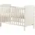 Patut din lemn FreeON Lory transformabil pentru bebe si junior 120×60 cm din lemn de pin si mdf white
