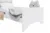 Patut din lemn Nichiduta cu 2 bariere de protectie 160×80 cm Junior Alb