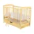 Patut din lemn Ola BabyNeeds 120×60 cm cu sertar Natur