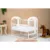 Patut din lemn Qmini Julia II Elefantel 120×60 cm cu laterala culisanta din lemn de pin Alb